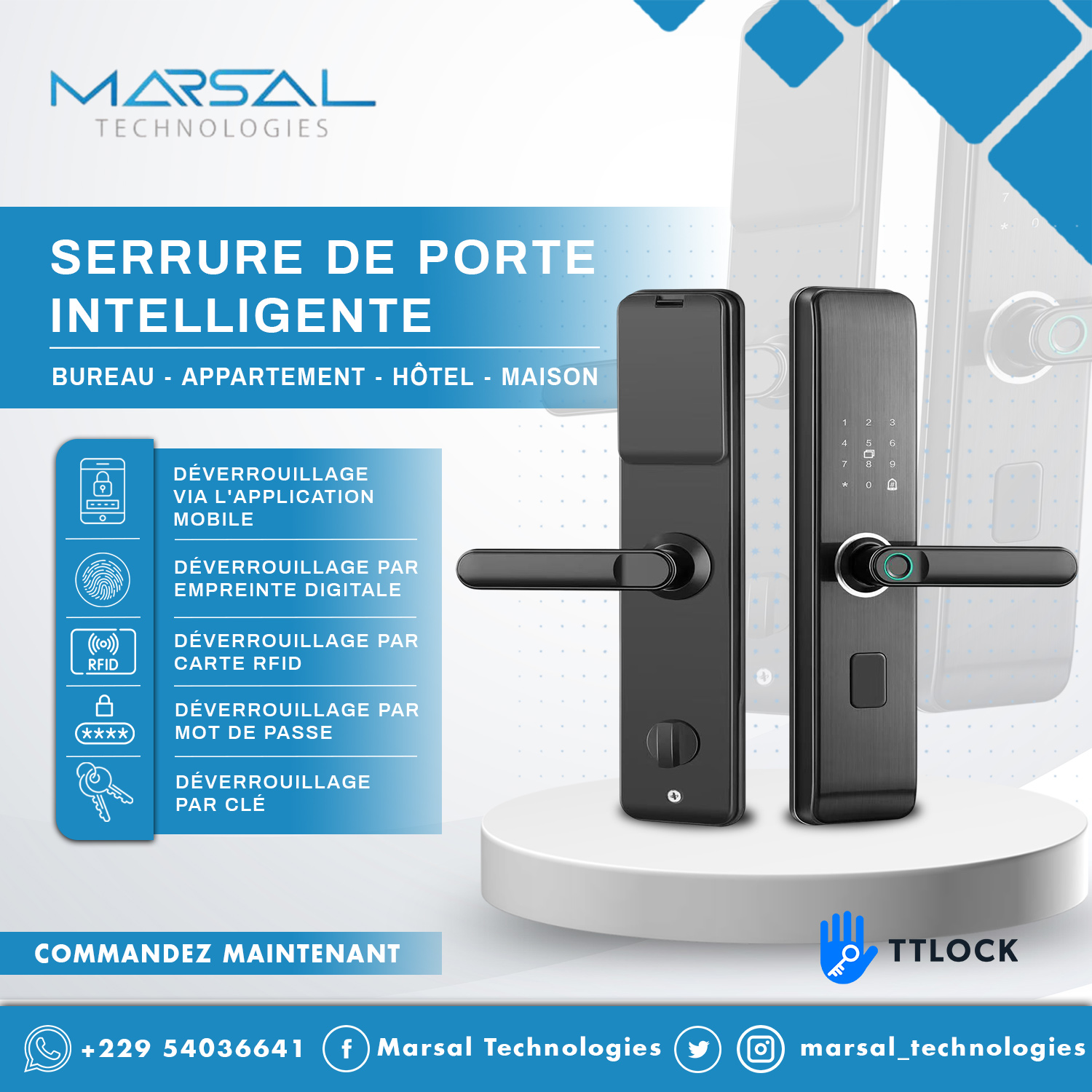 Serrure connectée fingerprint
